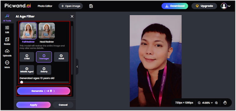 Specify Age Filter