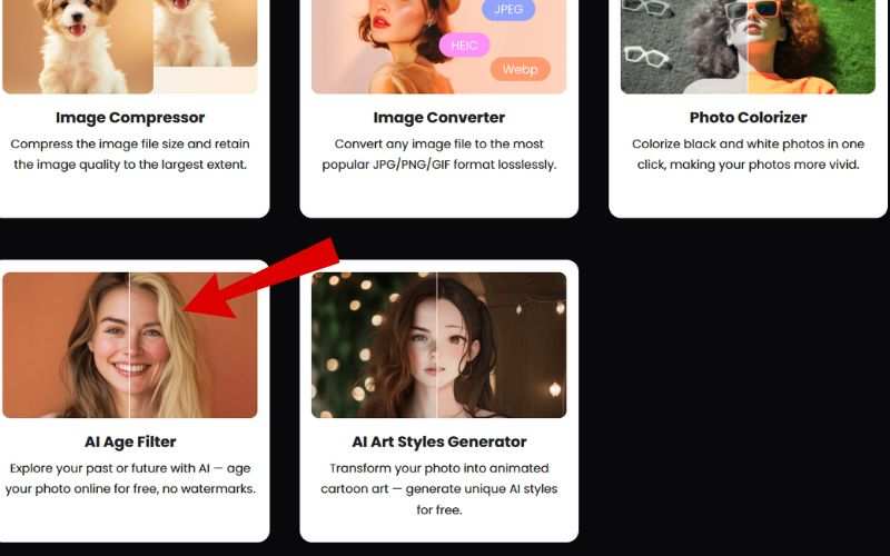 Find AI Age Filter