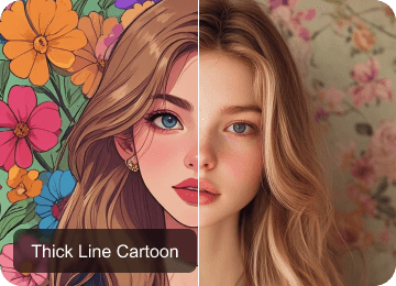 Thick Line Cartoon