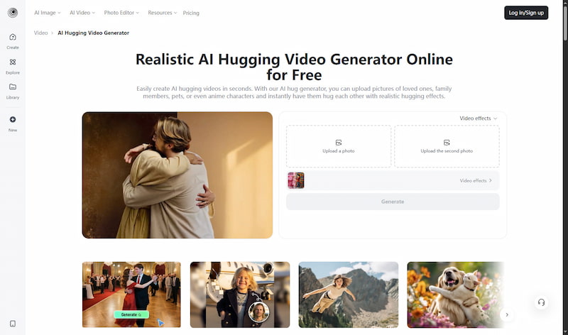 Insmind AI Hug Generator