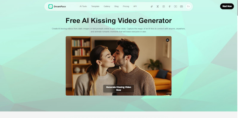 DreamFace AI Kissing App
