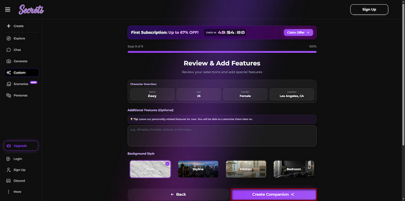 Describe Profile Details In SecretsAI