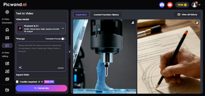 Picwand Text to Video Generator