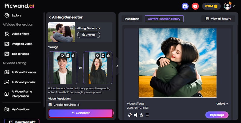 Generate Hugging Video