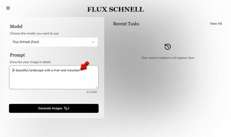 Enter Prompt In Flux Ai