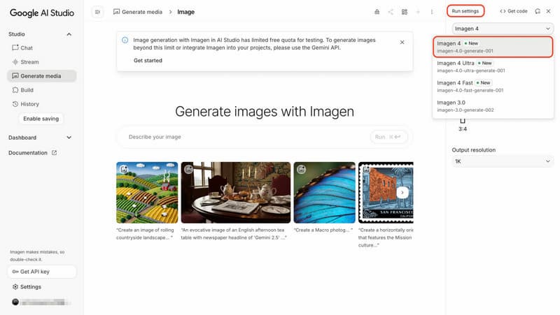 Choose Ai Model In Imagen