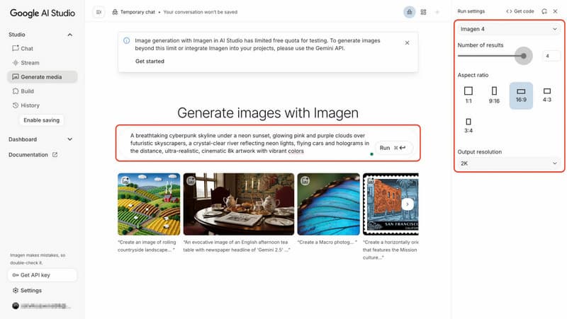 Enter Prompt And Generate Image In Imagen