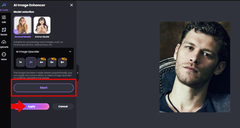 Click Start And Apply Button