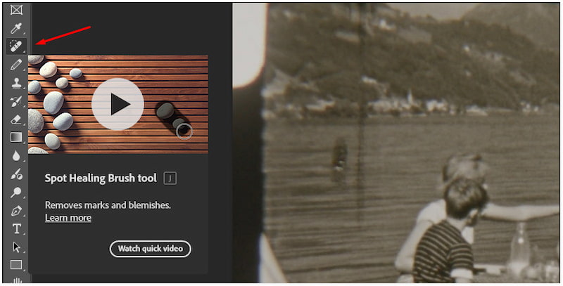 Use Spot Healing Brush