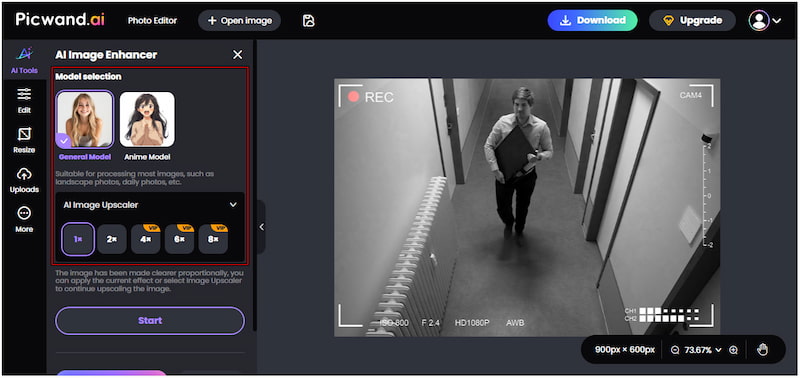 Select Upscale Level