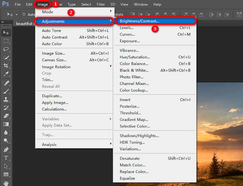Photoshop Adjust Brightness Sharpness