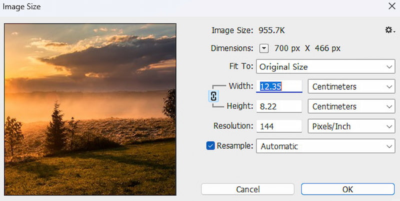 Photoshop Set Image Size