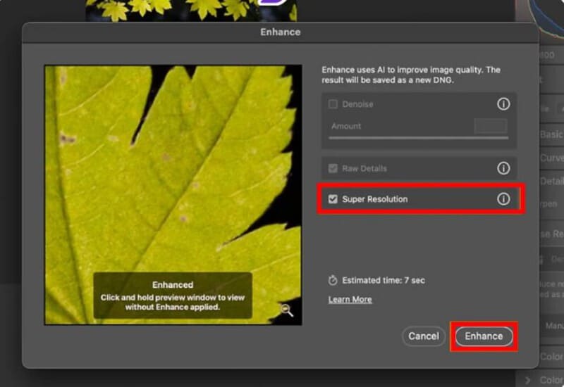 Toggle On Super Resolution