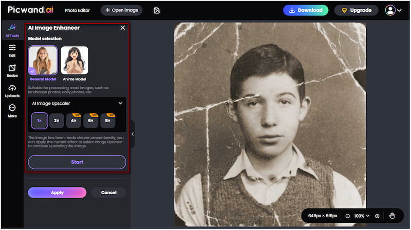 Select Upscale Level