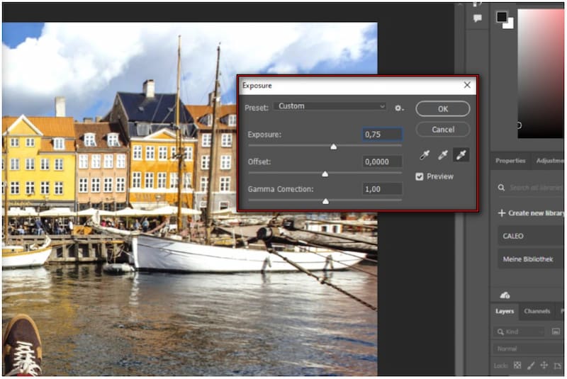 Open Exposure Dialog Box