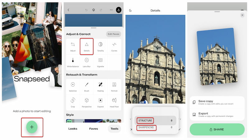 Snapseed Urblur-ai