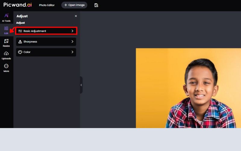 Select Basic Adjustment