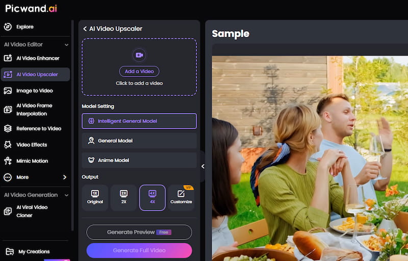 Picwand AI Video Upscaler