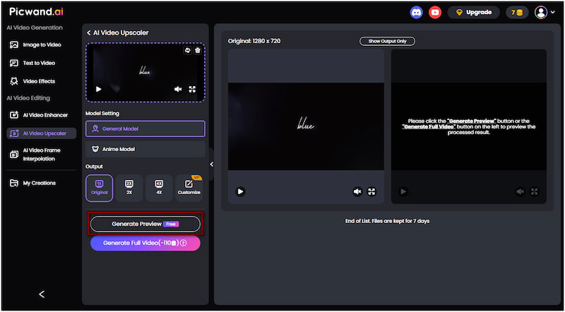 Generate Video Preview