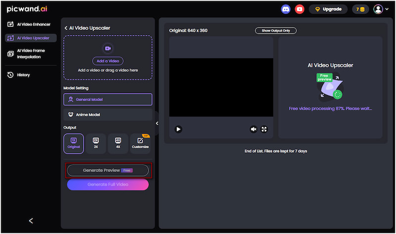 Generate Video Preview