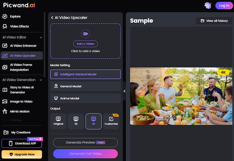 Picwand AI Video Upscaler