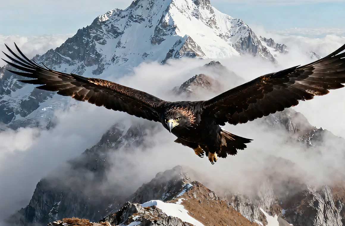 Kling AI Bald Eagle Soaring