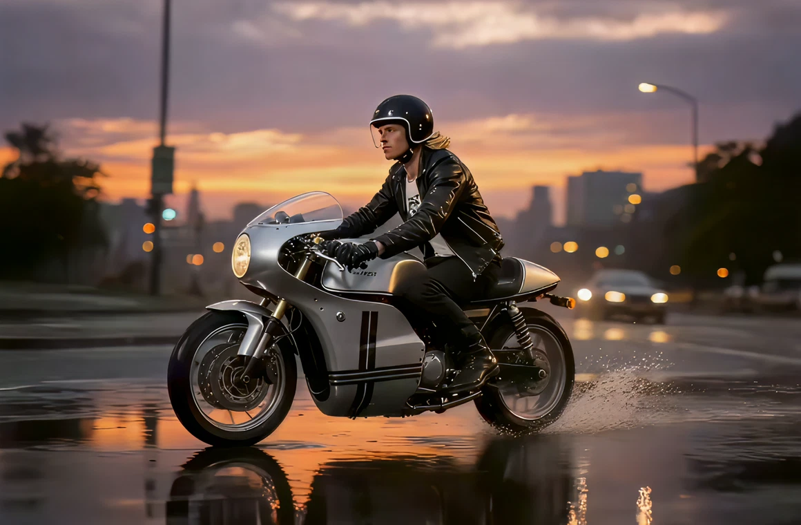 Sunset Motorcycle