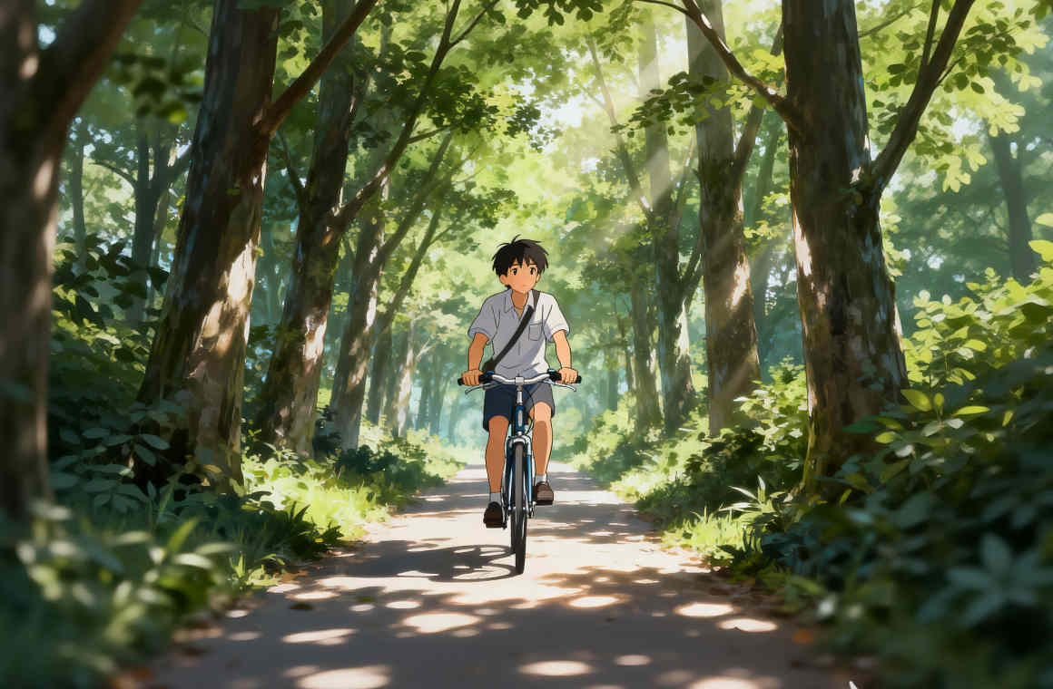 Runway Ai Anime Boy Rides A Bike