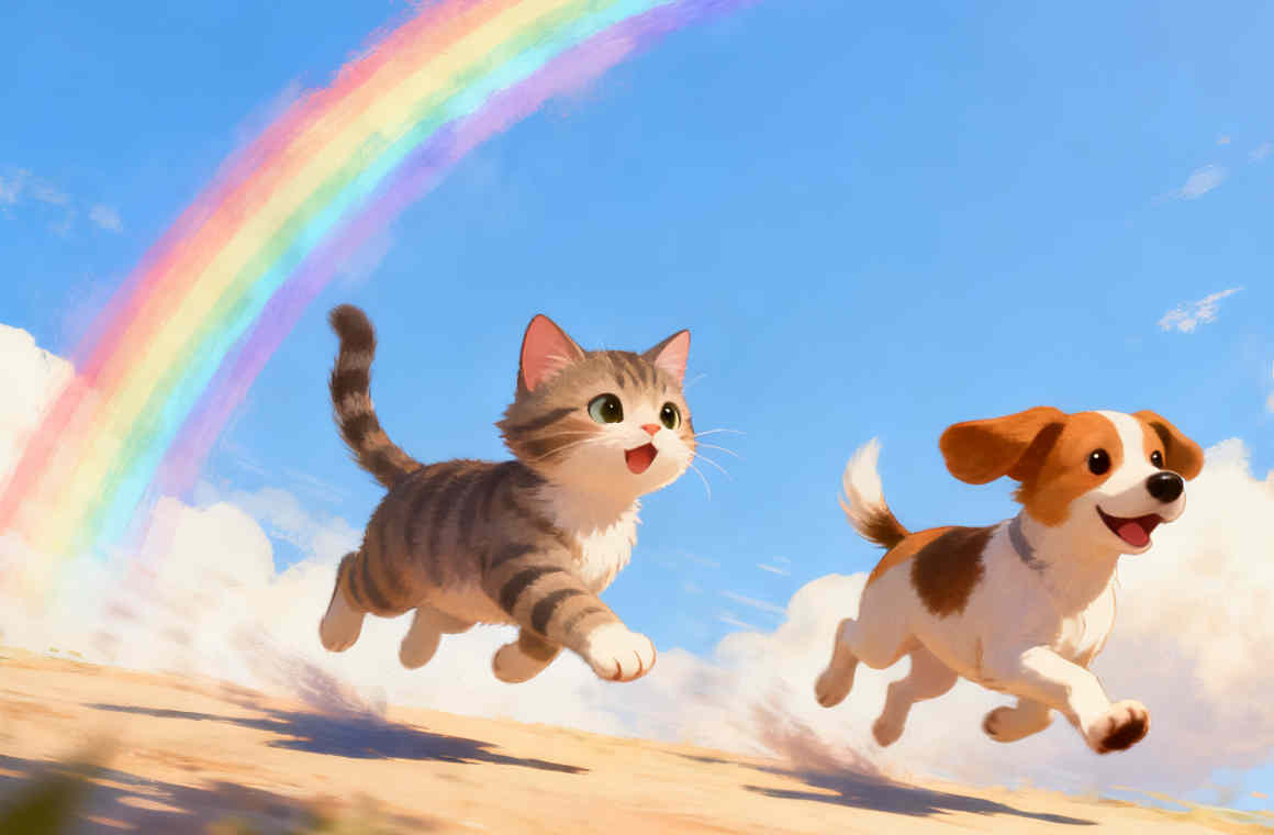 Wan Cat And Dog Flying