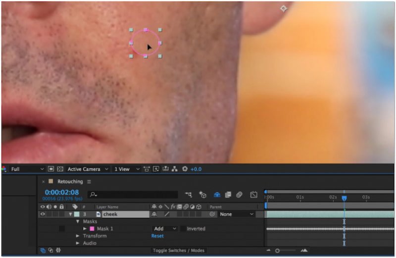 Move Layer Over Blemish