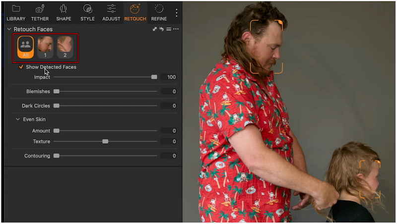 Choose Face to Retouch