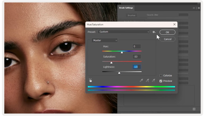 Adjust Hue Saturation
