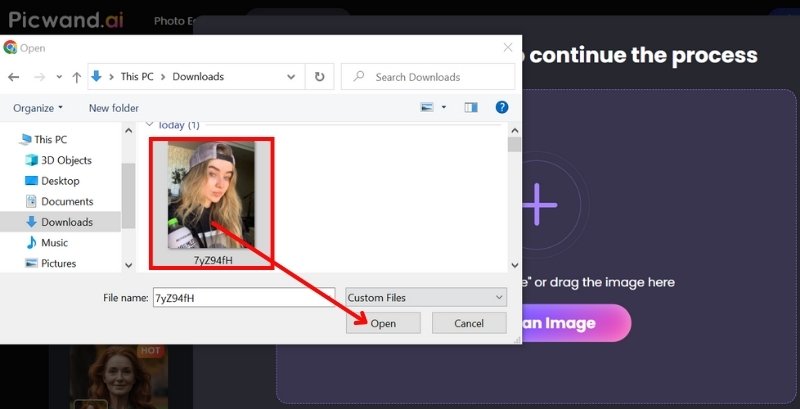 Click Upload An Image