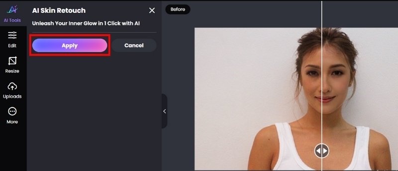 Apply The Retouching