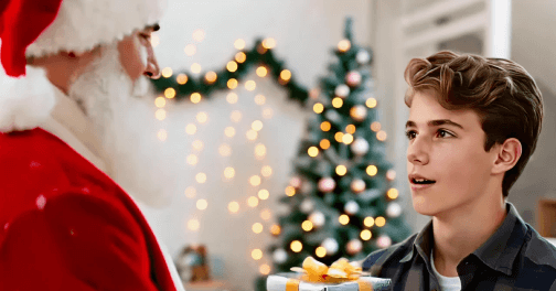 AI Santa Giving Gifts
