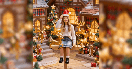 Reindeer Brings Christmas Hats