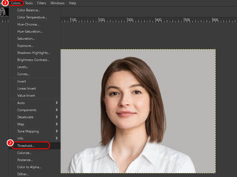 Gimp Colors Threshold