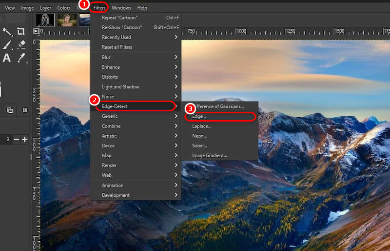 Gimp Filter Edge
