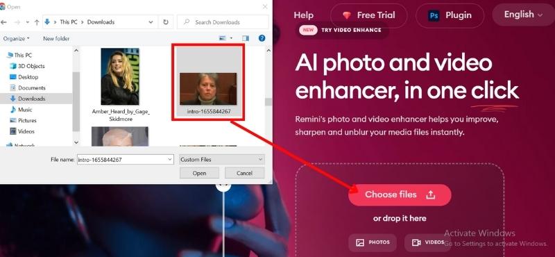 Click Choose Files
