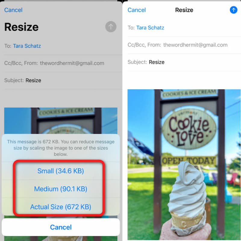 Email Resize