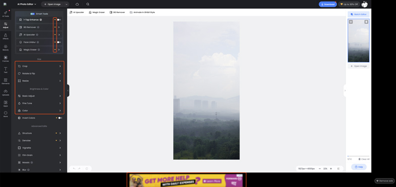 Fotor Free Photo Editing Features