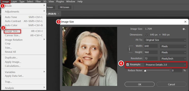 Go To Image Size