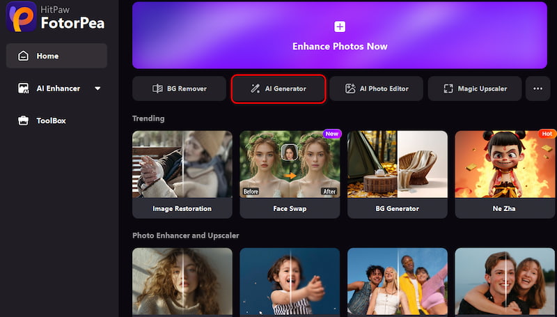 Hitpaw Fotorpeas AI Generator