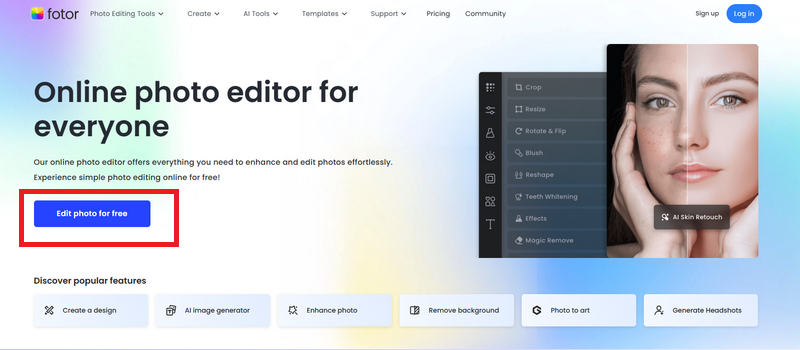 Home Page Of Fotor