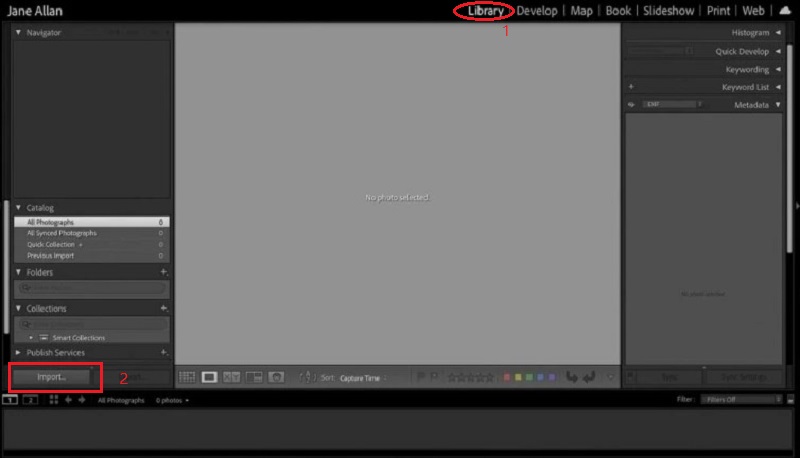 Import Photo Lightroom