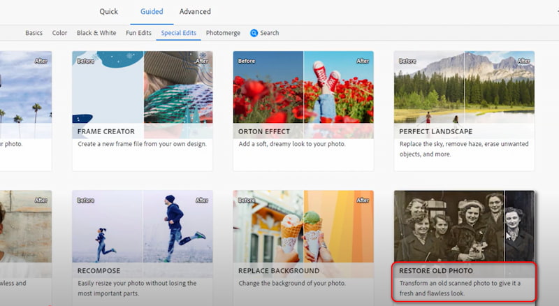 Photoshop Elements Restore Old Photo