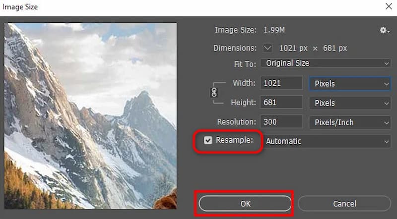 Ps Resample Image