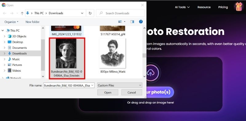 Upload The Old Photo