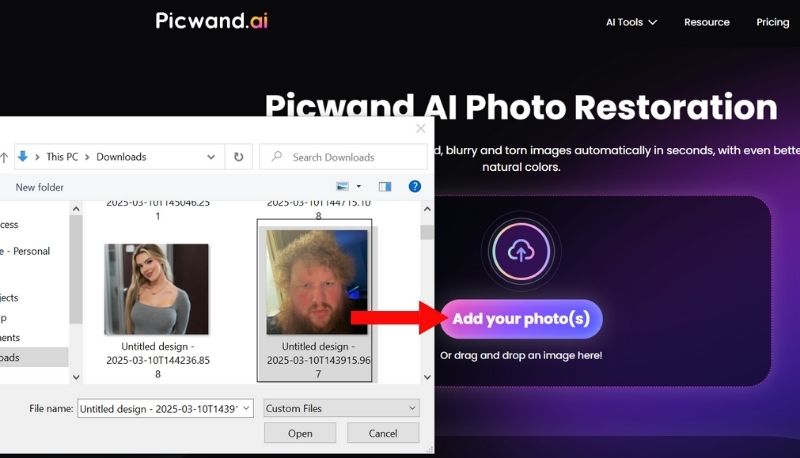 Upload Your Grainy Photo