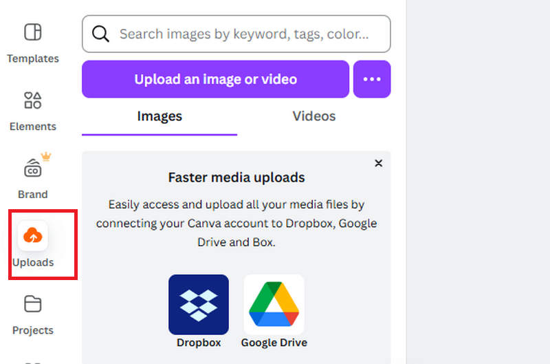Uploads Page Of Canva